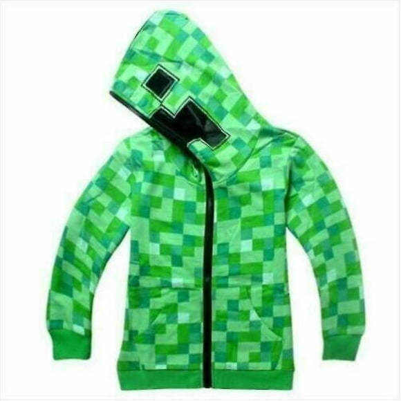 2023-kids Boys Youth Hoodie Zip Coat Sweater Jacket Minecraft Gift