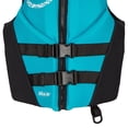 thumbnail image 6 of O'Brien Women's Traditional Neoprene USCGA Life Jacket with Zipper, L, Black/Aqua, 6 of 6