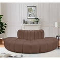 thumbnail image 2 of Meridian Furniture Arc Brown Vegan Leather Modular Sectional, 2 of 12