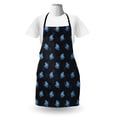 thumbnail image 3 of Octopus Apron, Watercolor Ocean Inhabitants Marine Inspired Illustration Abstract Silhouettes, Unisex Kitchen Bib with Adjustable Neck for Cooking Gardening, Adult Size, Blue Dark Blue, by Ambesonne, 3 of 4