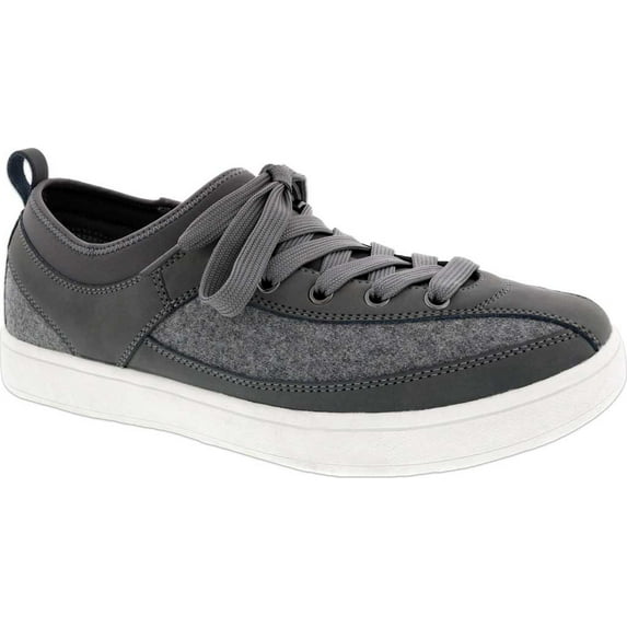 Men's Drew Buzz Sneaker Grey Leather/Flannel 10 4E