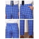 thumbnail image 4 of Puntoco Pantalones de traje casuales con botones y bolsillos y estampado de cuadros rectos para hombre, 4 of 6