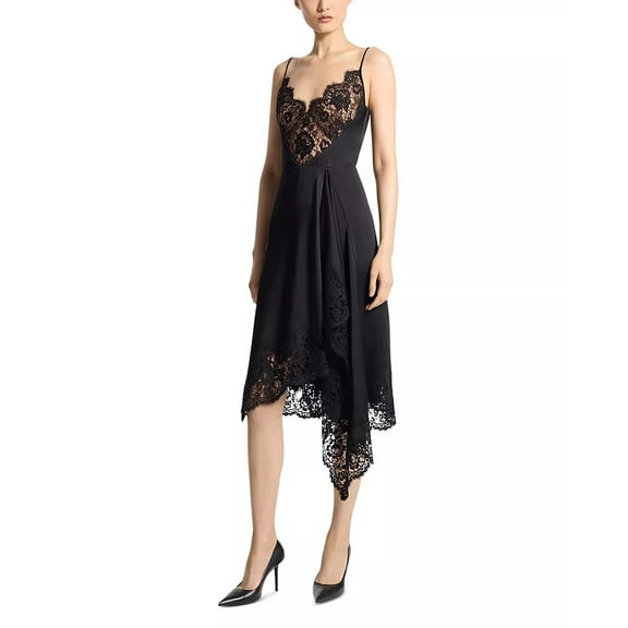Michael Kors BLACK Women's Lace Trim Dress, US 12