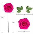 thumbnail image 5 of Artificial Flowers Red Roses Scheam 25Pcs Real Looking Fake Flowers Foam Roses w/Twig DIY Wedding Bouquets Centerpieces Baby Shower Party Home Decorations(Rose Red), 5 of 5