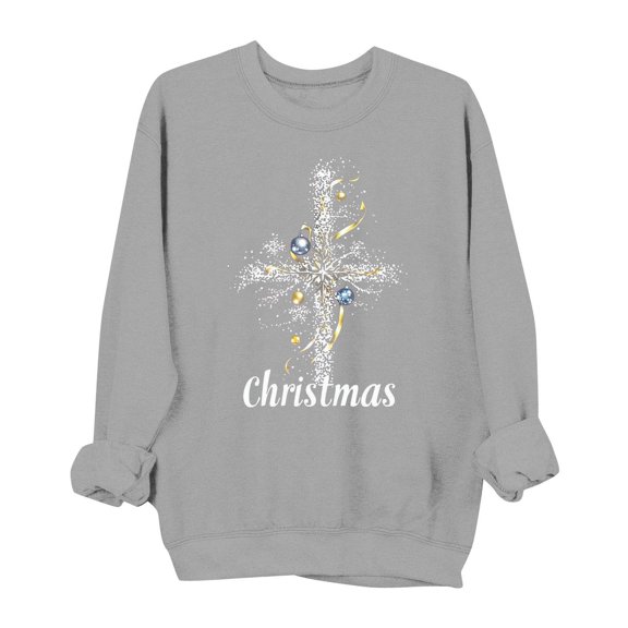 Makaor Cute Sweatshirts for Women Christmas Crew Neck Tops Graphic Long Sleeve Pullover Tees Fleece Cute Fall Winter Clothes