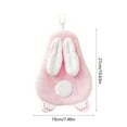 thumbnail image 3 of Rabbit Shaped Hand Towel, Thickened Coral Fleece Towel for Bathroom Use, Highly Absorbent Odor Free Lint Free Drying Towel for Wall Mountable Bathroom Decor and Personal Care, 3 of 6
