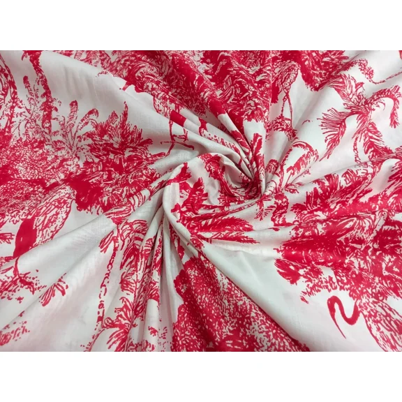 5 Yard Animal Print Cotton Fabric Hand Block Dressmaking Material Boho Running