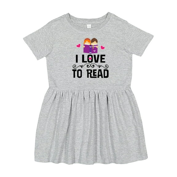 Inktastic I Love to Read Girls Toddler Dress
