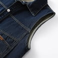 thumbnail image 6 of Vmvidoty Women's Denim Vest Cropped Classic Sleeveless Jean Vest Jackets With Pockets E_Blue L, 6 of 9