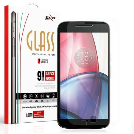 Zizo Glass Compatible with Motorola G4 Plus Tempered Glass Screen Protector Anti Scratch 9H Hardness 0.33mm