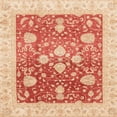 thumbnail image 1 of Ahgly Company Machine Washable Indoor Square Abstract Fire Engine Red Area Rugs, 3' Square, 1 of 7
