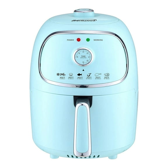 Brentwood Appliances AF-202BL 2-Quart 1,200-Watt Electric Air Fryer with Timer and Temperature Control (Blue)