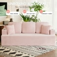 thumbnail image 4 of Homall Cloud Boneless Modern Couch Fluffy Group Sofas & Couches With two Cup Holder for Family,Pink, 4 of 7