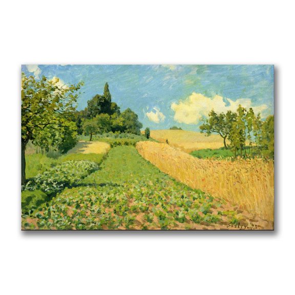 Trademark Fine Art "The Cornfield" Canvas Wall Art by Alfred Sisley