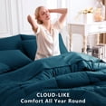 thumbnail image 4 of Queen Comforter Set, Grey 7 Pieces Bed in a Bag All Season Bedding, with Stitch Quilted Comforter Flat Sheet Fitted Sheet Pillowcases, 4 of 9