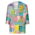 thumbnail image 5 of BangWanChi 3/4 Length Sleeve Womens Tops Plus Size Tunic Women's Fashion and Casual V-neck 3/4 Sleeve Top Long Sleeved V-neck Top/Shirt, 5 of 5