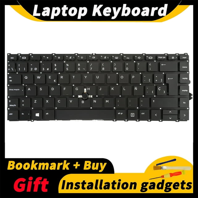 Pour HP EliteBook 840 G7/845 G7/840 G8 Clavier Rétroéclairé pour Ordinateur Portable US/UK/PT/Latin Spain/French/Spain/DE/Brazil Disposition ES Rétroéclairé