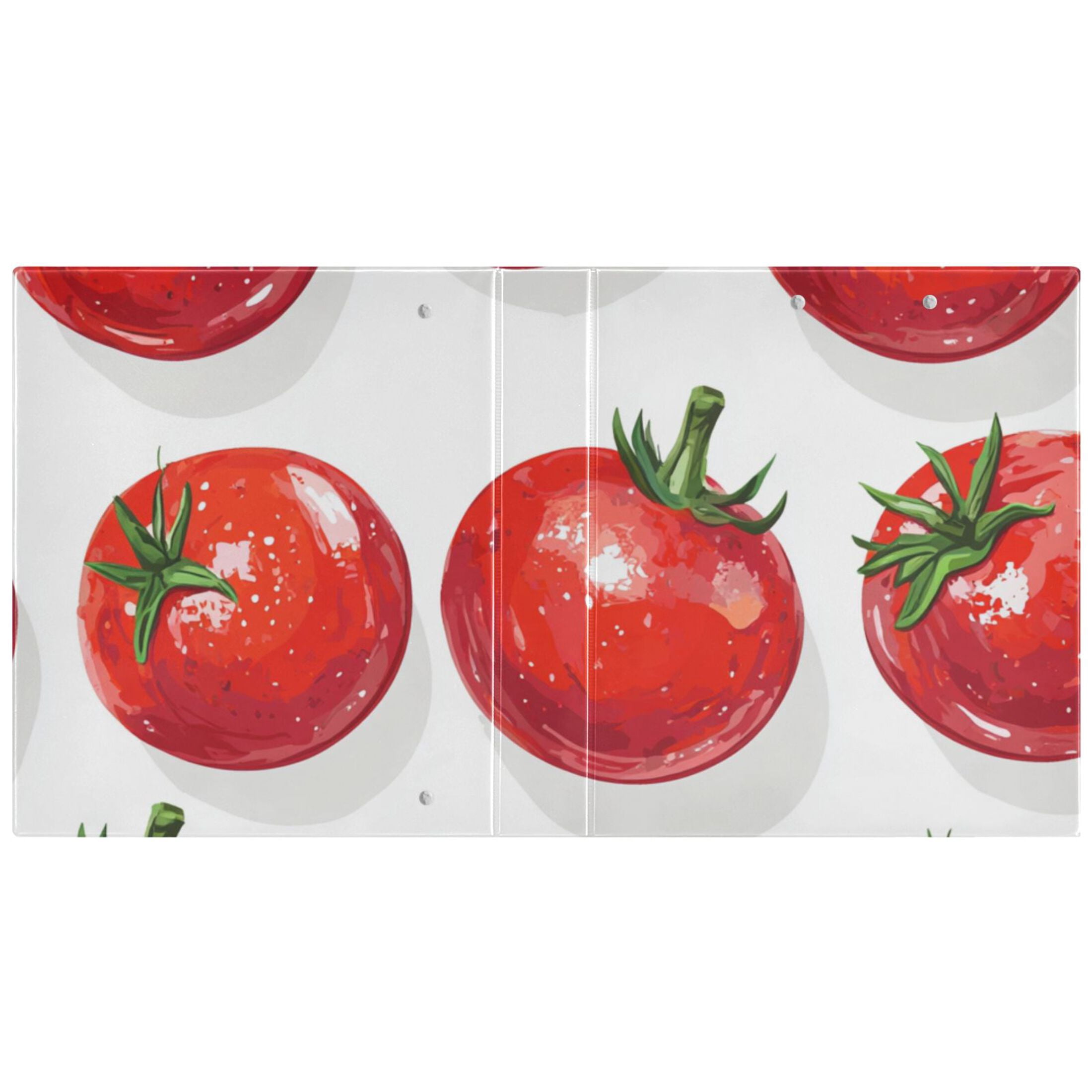 Red Tomatoes 3 Ring Binders 1.5 inch Hardcover File Folders with Interior Pockets A4 Size Organizer for School Office Hospital
