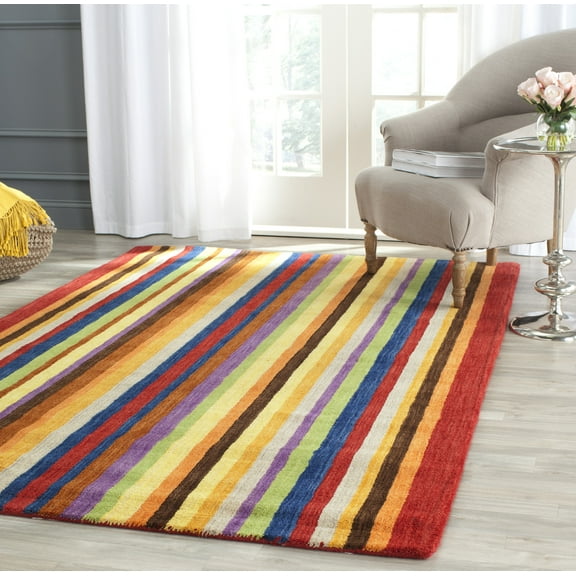 Safavieh Himalaya Sorrel Striped Wool Area Rug, Red/Multi, 8' x 10'