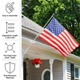 thumbnail image 5 of Pure Garden 6ft Stainless-Steel Flag Pole Kit with Rotating Rings, Silver, 5 of 10