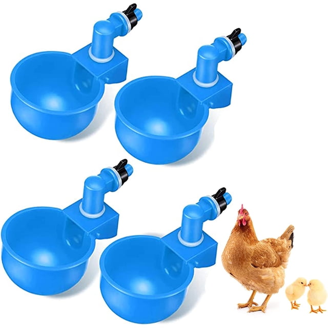 Pieza, bebedero para pollos, bebedero automático para pollos, bebedero automático para aves de corral, bebedero de plástico azul, herramienta para dar de beber a las aves de corral, adecuado para