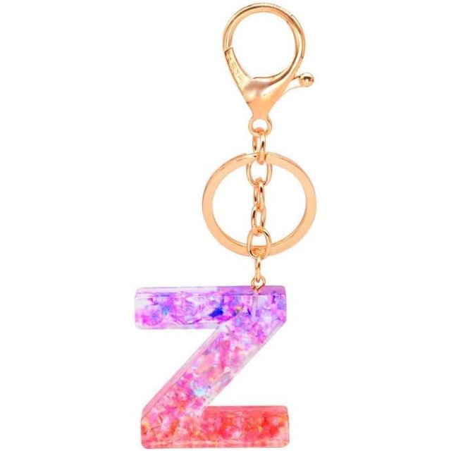 Letter Keychain,26 Letters A-Z Decorative Letter Keychain,Name Keychain for Women Girls Men Teenager Gift