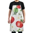 thumbnail image 4 of Yayeee Chief Kitchen Apron with Pockets for Cooking Water Resistant Unisex Adjustable Neck Strap, White Apple Pattern, 4 of 7