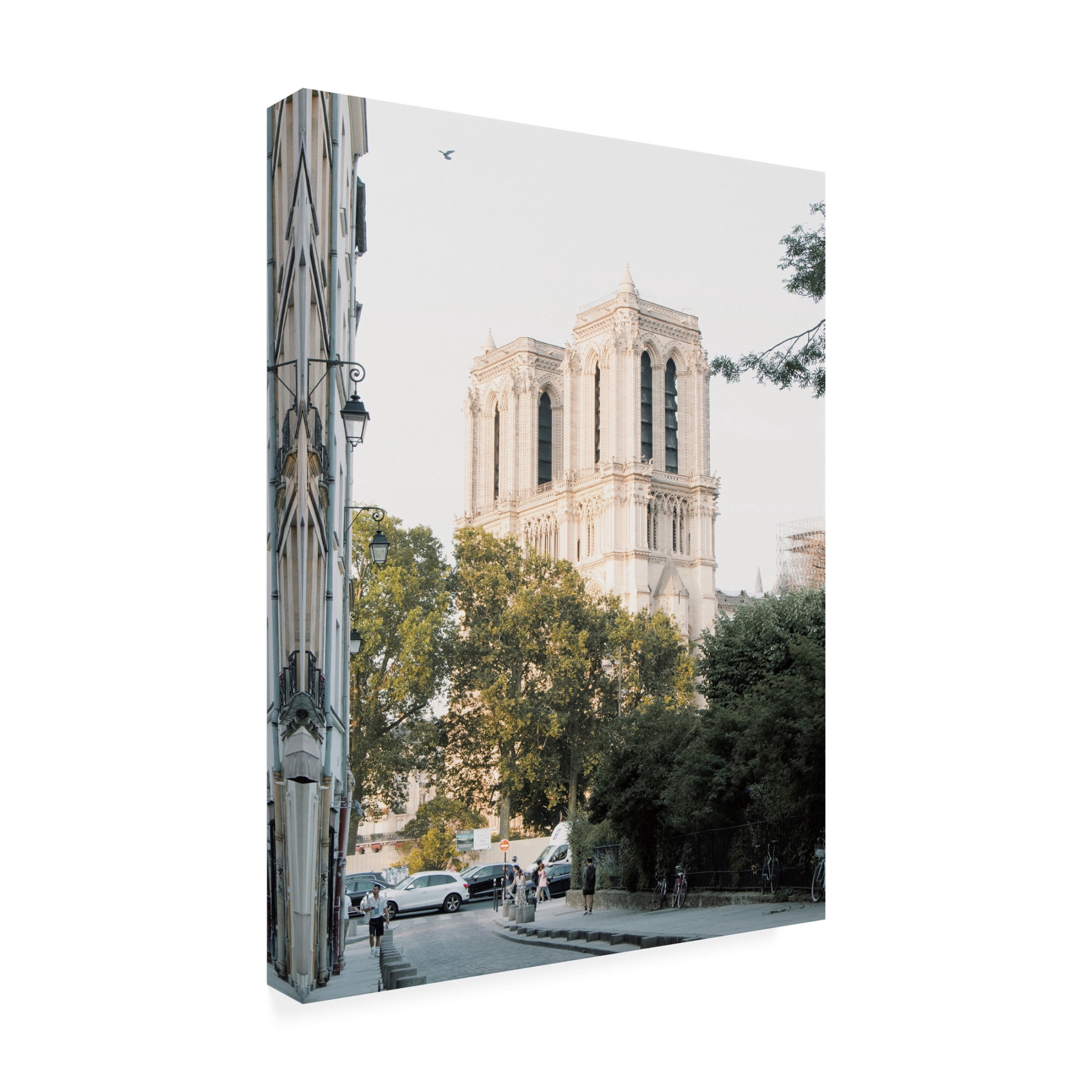 Canvas Wall Art - Krista Broadway 'Notre Dame' Wall Art for Living Room, Bedroom, or Office Décor by Trademark Fine Art - 24 x 32 Inches
