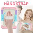 thumbnail image 2 of [Full-Body] Shock-Proof Case for Kids with [Screen Protector] [360 Rotating Hand Strap] &Stand [Pen Holder] for iPad 9.7 2017 / 2018 （Rainbow Pink）, 2 of 6