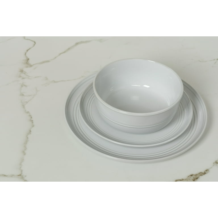 10 Strawberry Street Double Line 16 Piece Stoneware Dinnerware Set