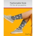 thumbnail image 5 of MeMoi Chickens Bamboo Blend Crew Socks - Womens - Female, One Size, Medium Gray Heather, 5 of 8