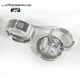 thumbnail image 5 of His and Hers Wedding Ring Sets Couples Rings 10kt White Gold Plated White Cz Titanium band, 5 of 7
