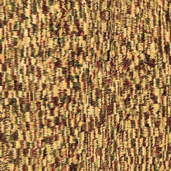 Ahgly Company Indoor Square Abstract Brown Modern Area Rugs, 3' Square