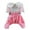 Pink, variant on Soft Pet Jumpsuit Adorable Polyester Close-fitting Pet Bunny Plaid Romper for Puppy