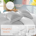 thumbnail image 2 of 3 Piece Grey Retro Greek Key Duvet Cover Set Full Size,Microfiber Comforter/Quilt Cover with Corner Ties and 2 Pillowcases,Geometric Greece Ancient Rustic All Season Soft Bedding with Zipper Closure, 2 of 8
