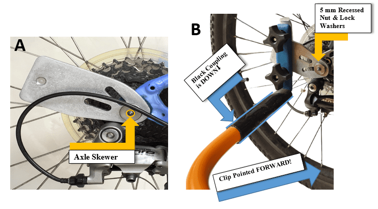 Bike Tow Leash Quick Mount Kit - Right Side Attachment - Hands Free Dog Leash - Fits Most Bikes, E-Bikes & Recumbents - Made in USA, Safe & Fun for You and Your Dog! (Yellow)