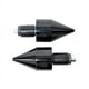 Krator Pointes Noires Poignée Embouts de Guidon Compatibles avec Suzuki SV1000S 2003-2006 – image 3 sur 3