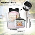 thumbnail image 2 of Bulopur Capybara Print Kids Backpack Set 4 Pcs Pastel Sweet Waterproof Kids School Bag with Lunch Box, Pencil Case and Water Bottle Cover for Kawaii Capybara Lover Girls, 2 of 8
