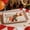 C, variant on Vintage Christmas Postcard Platter Ceramic Holiday Serving Tray with Custom Message Space for Cookies Desserts Tea Party Table Decor