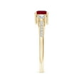 thumbnail image 3 of ANGARA Natural Classic Prong Set Ruby and Diamond Three Stone Ring in 14K Yellow Gold for Women (Size-5mm) | July Birthstone, Birthday, Anniversary, Jewelry Gift for Women | Natural Ruby Ring, 3 of 10