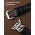 thumbnail image 4 of Wearlizer Leather Watch Band Compatible with Apple Watch Bands Women 38/40/41/42/44/45/46/49mm Slim X-Shape Metal Buckle Strap for Series 11/10/9/8/7/6/5/4/3/SE/Ultra 3/2/1, 4 of 6