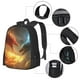 thumbnail image 2 of Easygdp Red And Blue Fire Dragon B Mochila de Gran Capacidad Minimalista Ideal para Escuela, Viajes y Uso Diario, 2 of 6