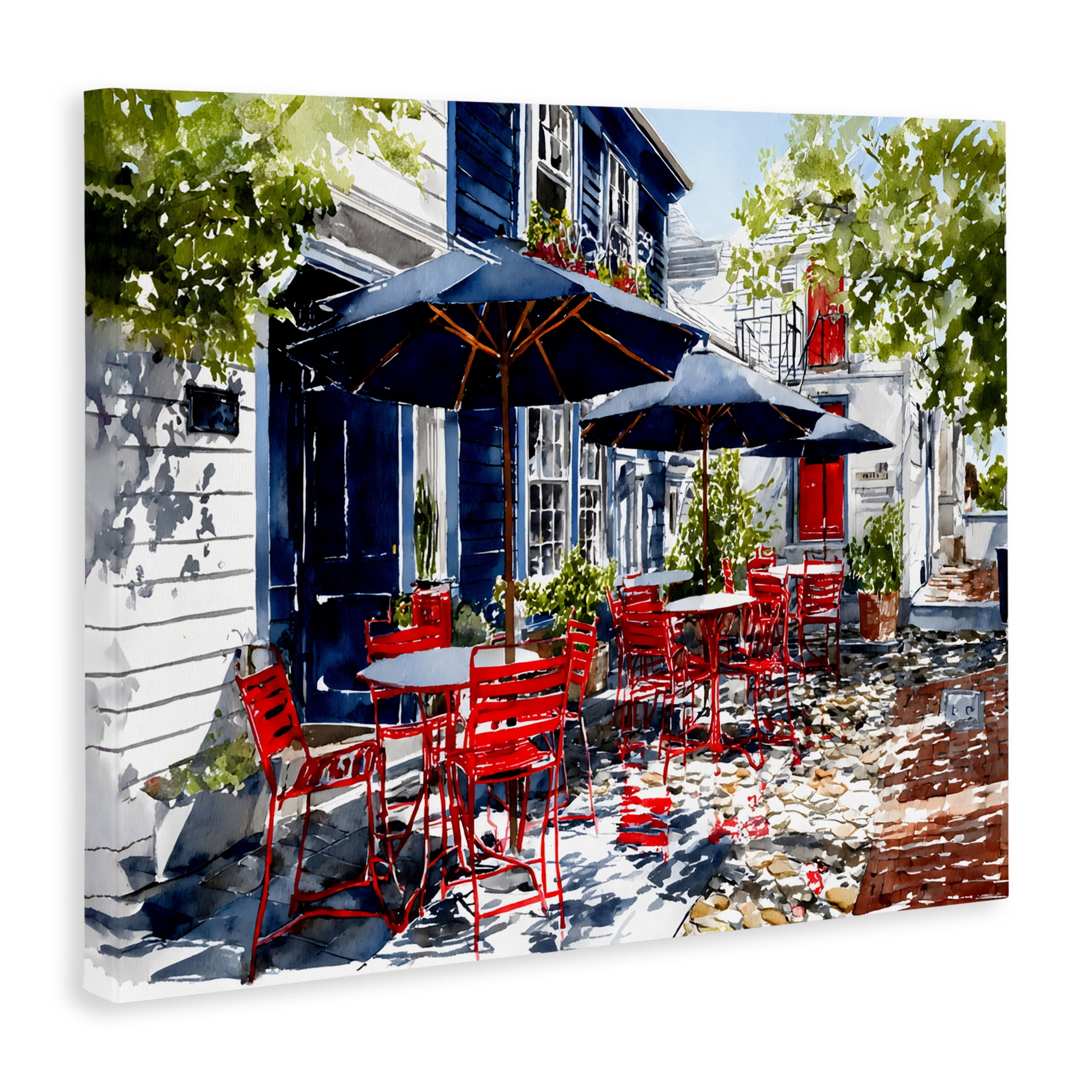 Stupell Industries Cafe Classic Red Chairs Canvas Wall Art, design by Franklyn Gregory