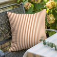 thumbnail image 3 of Throw Pillow Covers, Thin Orange Striped 24x24 Pillow Covers for Couch/Sofa/Bed, Farmhouse Modern Stripes Decorative Square Linen Cushion Pillowcase for Home Decor, 3 of 9