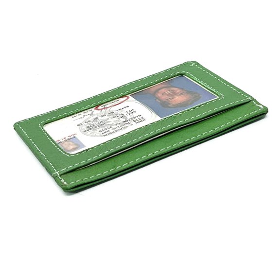 Genuine Leather Slim Wallet 2 Credit Card Case Sleeve Minimalist Front Pocket ID Holder