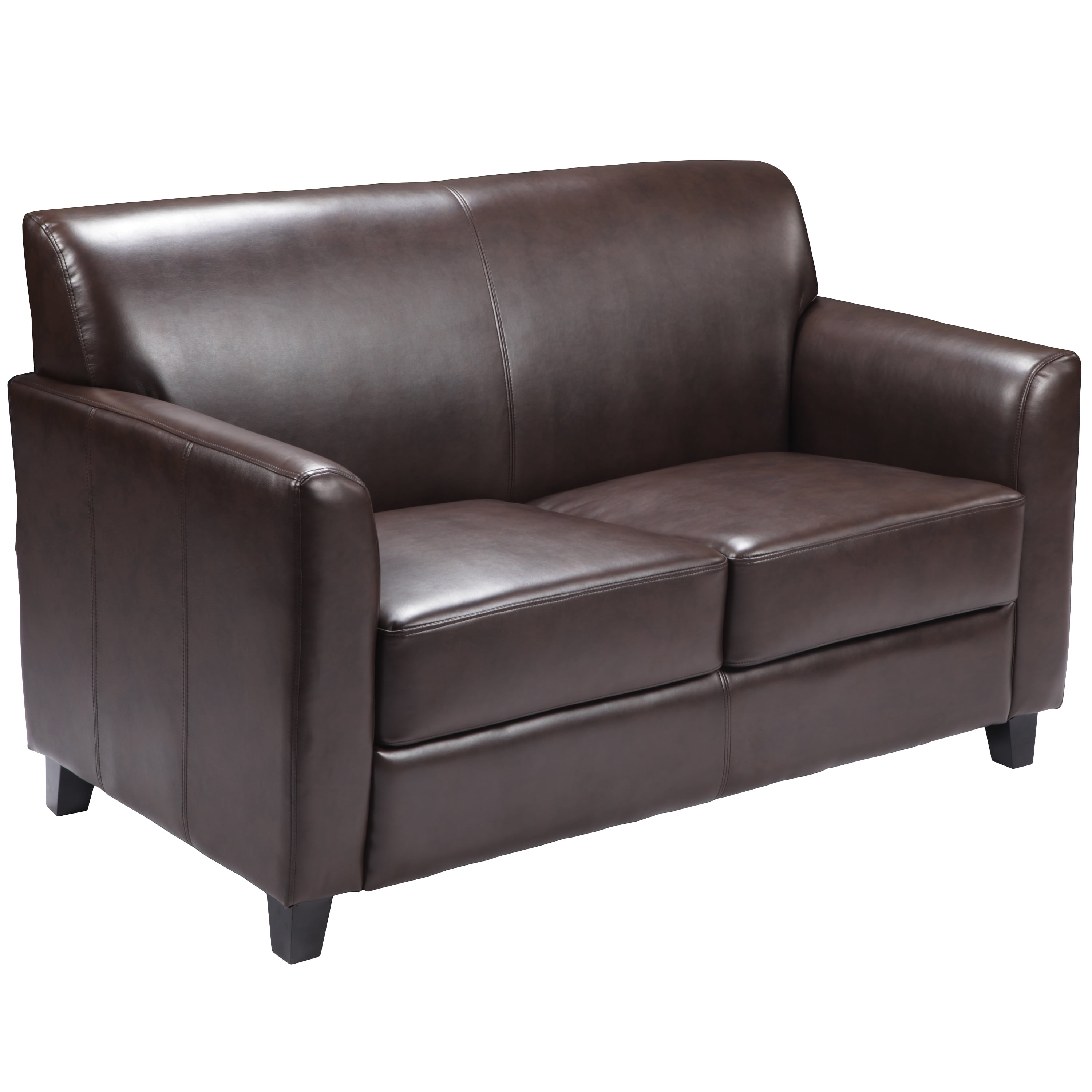 flash furniture hercules diplomat series brown leathersoft chair