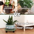 thumbnail image 2 of CNKOO 2 Paquets Support à Plantes Roulant avec Roues Caddy à Plantes en Métal avec Roues Robuste Support à Plantes Rond de 13'' Rouleaux d'Intérieur en Fer pour Plantes Poupée à Plantes avec Soucoupes pour Plantes, 2 of 8