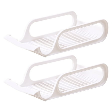 

2Pcs Refrigerator Beverage Storage Rack Stackable Beer Vegetable Bowl Holder