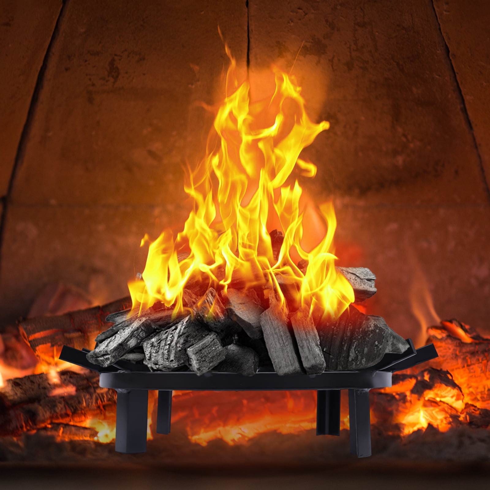 20inch Fire Grate Log Grate, Wagon Wheel Firewood Grates 12 Iron Bars