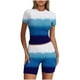 thumbnail image 1 of Blusas para Mujeres Casual Sólido Manga Corta Blusa de Cuello Redondo Y Pantalones Cortos Cintura Elástica Set de Dos Piezas, 1 of 4